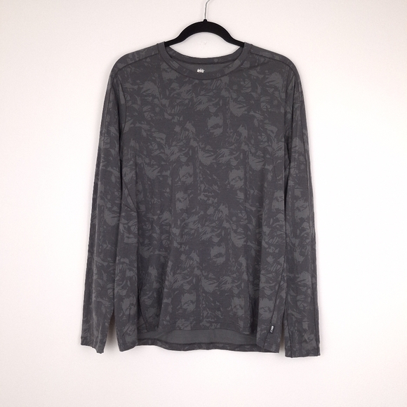 Rei Co-op Merino 185 long sleeve wool base layer top outdoor hiking trail gray - Picture 1 of 6